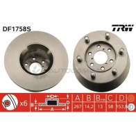 Тормозной диск TRW 5 GTRRV6 1523472 3322937335350 df1758s