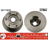 Тормозной диск TRW df1763s 1523476 3322937335336 S KSEG