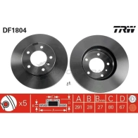 Тормозной диск TRW 3322936180401 N RNAS df1804 1523484 - Изображение 1