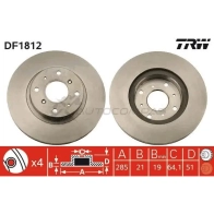 Тормозной диск TRW 1523489 3322936181200 SZ 9KNQG df1812