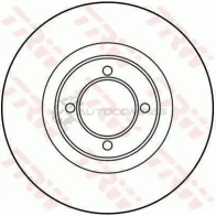 Тормозной диск TRW df1858 1523498 D SX4RQ2 3322936185802 - Изображение 1
