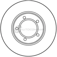 Тормозной диск TRW 3322936191605 df1916 DO L9H 1523511 - Изображение 2