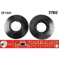 Тормозной диск TRW 3322936192503 F V4HOT 1523517 df1925