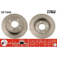 Тормозной диск TRW df1949 1523527 J2A U3TW 3322936194903 - Изображение 1