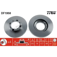 Тормозной диск TRW 1523535 A K0FK 3322936195801 df1958