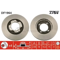 Тормозной диск TRW 1523538 CE WSU 3322936196402 df1964 - Изображение 1