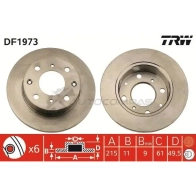 Тормозной диск TRW 1523545 df1973 7M BLO42 3322936197300