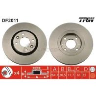 Тормозной диск TRW 1523566 df2011 9 4HD9 3322936201106 - Изображение 1