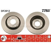 Тормозной диск TRW df2012 3322936201205 1523567 LQJ72 BE - Изображение 1