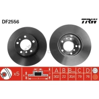 Тормозной диск TRW PX2 I1 df2556 1523580 3322936255604
