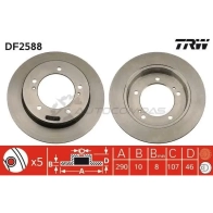 Тормозной диск TRW 1523607 1 W2AA 3322936258803 df2588