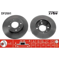 Тормозной диск TRW 7AG0M A 3322936259107 1523610 df2591