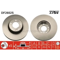 Тормозной диск TRW 34DA W 3322937335497 df2602s 1523623