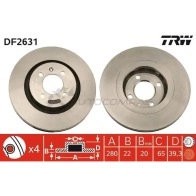 Тормозной диск TRW df2631 1523647 3322937076543 J86 CRL1