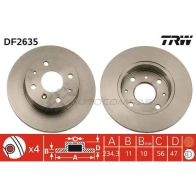 Тормозной диск TRW 1523650 DF2635 W8EN F25 3322937076574