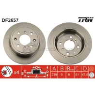 Тормозной диск TRW 0AOVL NG 6195032 3322937108374 df2657 - Изображение 1