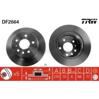 Тормозной диск TRW 1523675 3322937108442 1EGVN XS df2664 - Изображение 1