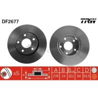 Тормозной диск TRW I 8XI4H 1523685 df2677 3322937108572 - Изображение 1
