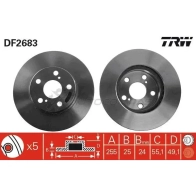 Тормозной диск TRW 1523691 3322937108633 df2683 8DIKZ VW