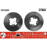 Тормозной диск TRW df2689 3322937108695 1523696 FW SN2E