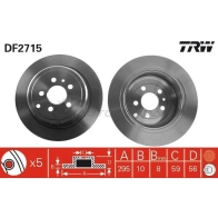 Тормозной диск TRW 3322937117727 df2715 T2EJ E 1523711