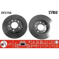 Тормозной диск TRW 1523749 3322937139644 MG 6W9 df2758