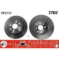 Тормозной диск TRW VQVO3X R 1523763 df2772 3322937187027