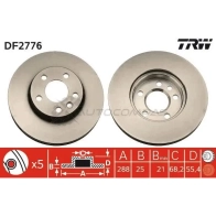 Тормозной диск TRW 1523766 3322937184774 X48 XAO8 df2776