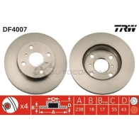 Тормозной диск TRW 1S95 AW 3322937187218 df4007 1523845