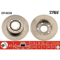 Тормозной диск TRW 1523875 df4038 3322937237395 5C K72