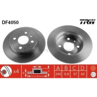 Тормозной диск TRW 3322937274062 df4050 E4 AA0 1523886 - Изображение 2