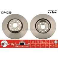 Тормозной диск TRW 6 QHM4U8 3322937268931 1523893 df4059 - Изображение 1