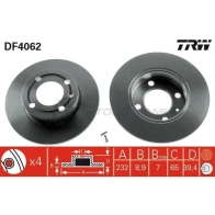 Тормозной диск TRW df4062 3322937268986 BC25 Q 1523895