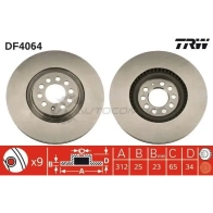 Тормозной диск TRW 6CF VA 3322937275304 df4064 1523896