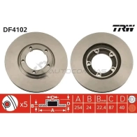 Тормозной диск TRW 1FND J9 1523923 df4102 3322937275496