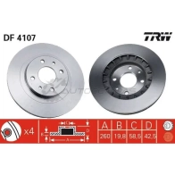 Тормозной диск TRW 3322937288007 df4107 Lada Granta (2192) 3 Хэтчбек 1.6 87 л.с. 2018 – наст. время Z 9YG0