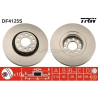 Тормозной диск TRW 3322937335367 6 AH5P 1523946 df4125s