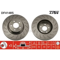 Тормозной диск TRW 1523966 E05X K 3322937335459 df4148s