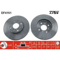 Тормозной диск TRW df4151 3322937288939 CT9D P 1523969