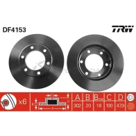Тормозной диск TRW df4153 3322937288953 X 37GFAK 1523971