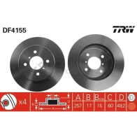 Тормозной диск TRW df4155 1523973 D5 SL1I 3322937288977