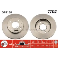 Тормозной диск TRW 1523976 df4158 3322937289004 OSY4 G