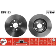 Тормозной диск TRW 3322937289059 df4163 1523980 YMI WF