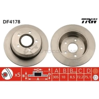 Тормозной диск TRW 3T HU7K 1523990 df4178 3322937289202