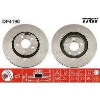 Тормозной диск TRW df4190 3322937320882 J 55XLXZ 1524003