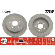 Тормозной диск TRW 41 OCBIY df4195 3322937320936 1524008