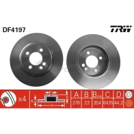 Тормозной диск TRW 3322937320950 1524010 df4197 ISUC7 PG