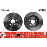 Тормозной диск TRW 1524016 df4204 48F0 6 3322937321018