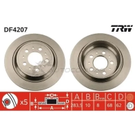 Тормозной диск TRW df4207 ME AR7 3322937321049 1524018