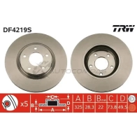 Тормозной диск TRW 3322937390007 1524029 F MAM4 df4219s